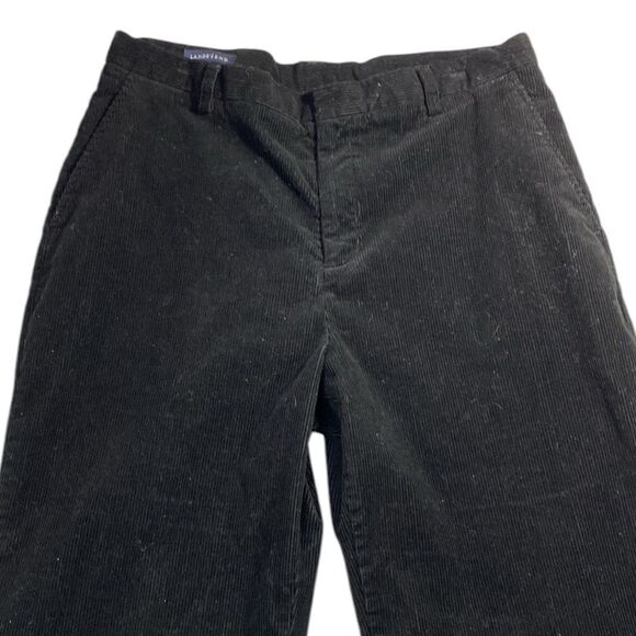 LANDS' END Black Corduroy Trouser Pants - Picture 1 of 8